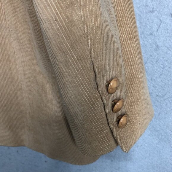 Vintage CC Western Wear Corduroy Blazer Mens 50L Tan Sport Coat Elbow Patch - Picture 16 of 16